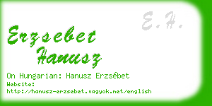 erzsebet hanusz business card